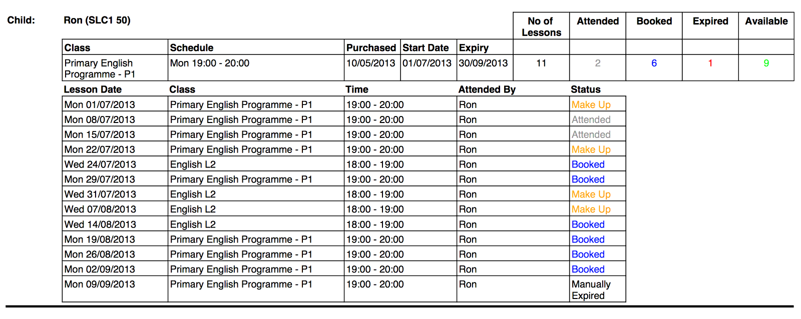 attendance_summary_printout